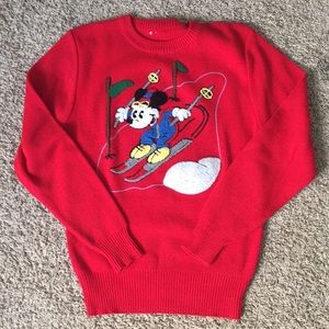 Vintage Disney ski Christmas sweater